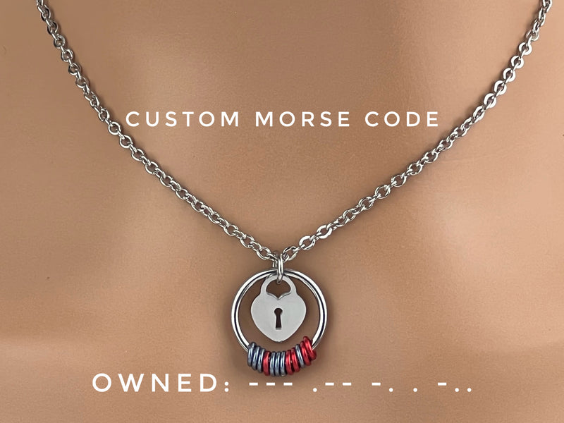 Heart Lock Custom Morse Code