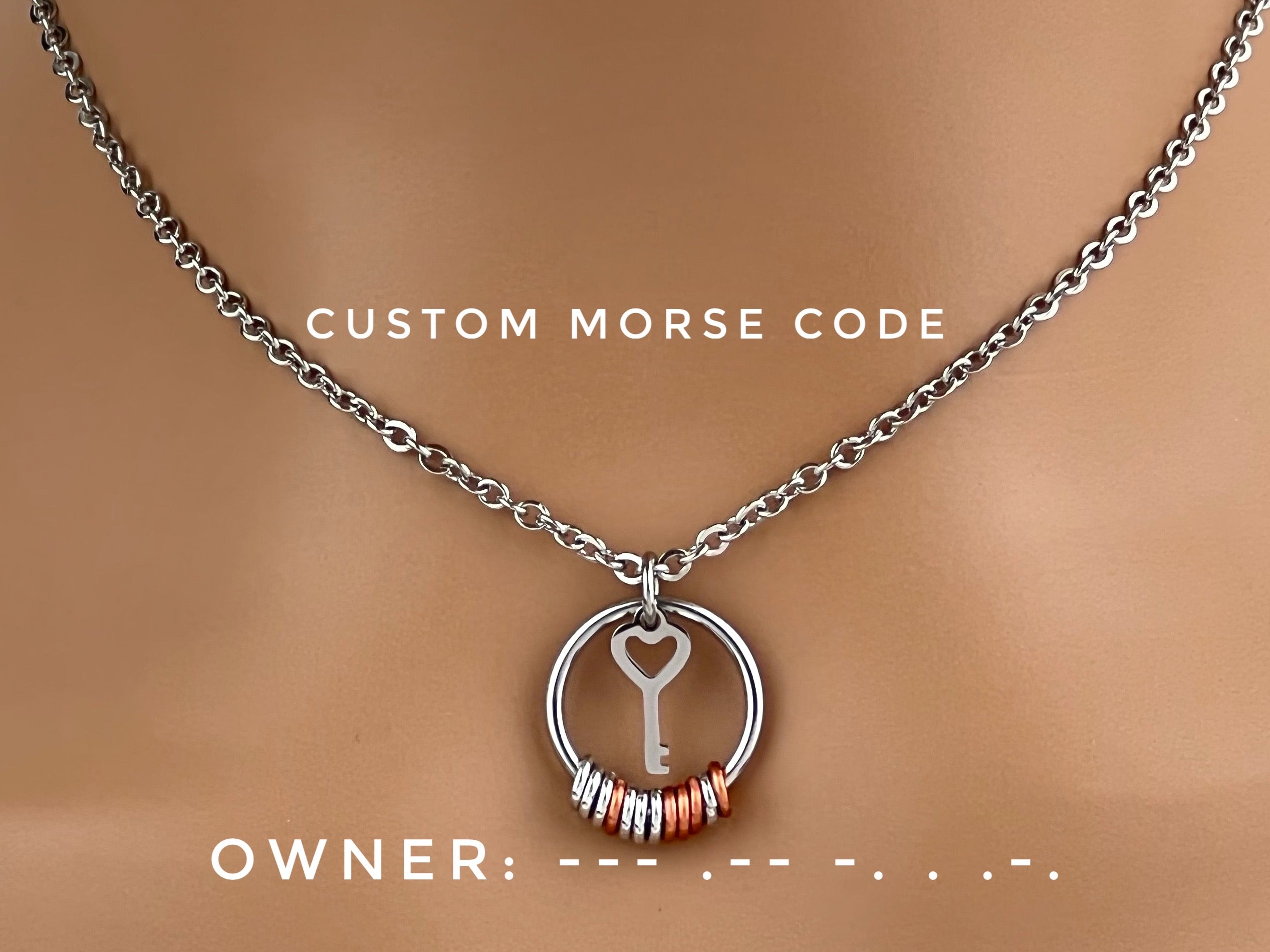 BDSM Morse Code Submissive Collar Handcrafted by Captive Collars