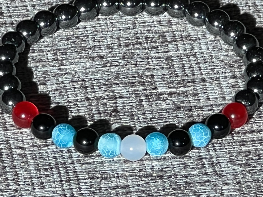 BDSM Pride Beaded Gemstone Pride Bracelet
