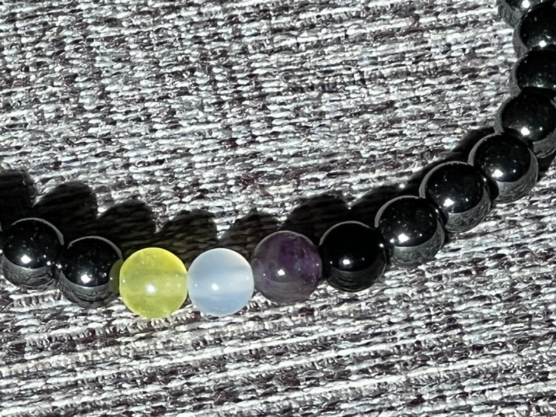 Non-Binary Beaded Gemstone Pride Bracelet, LGBTQ+
