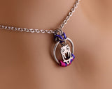 Morse Code Sub Collar, Owl Necklace, Hidden Message Jewelry, 24-7 Wear Locking