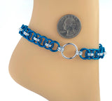 Anklet BDSM O Ring - 24/7 Wear -  Submissive Discreet Day Collar - Locking Options