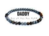Morse Code Bracelet Set, Daddy, Owned, Submissive, Master