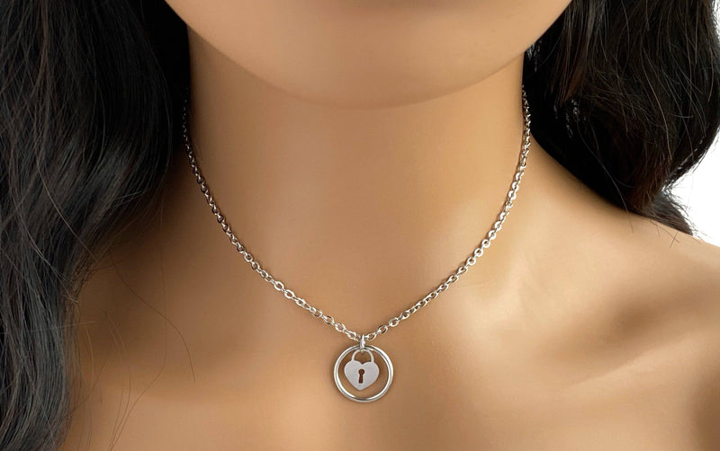 Heart Lock BDSM O Ring 24/7 Wear with Locking Options