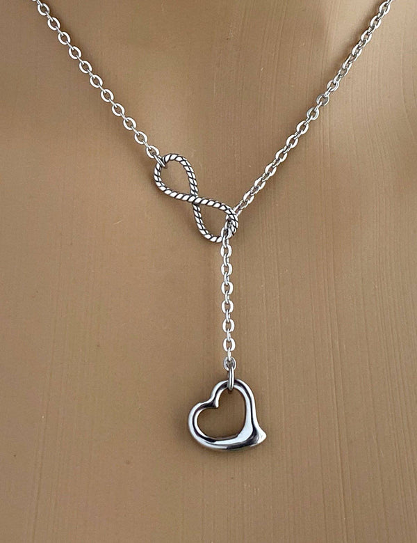 Infinity Rope Heart Necklace