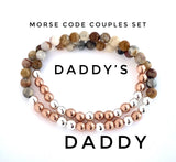 Morse Code Bracelet Set, Daddy / Daddy's,  LTO Bracelet