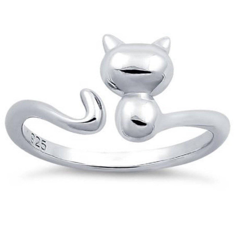 Kitten wrap Sterling Silver Ring
