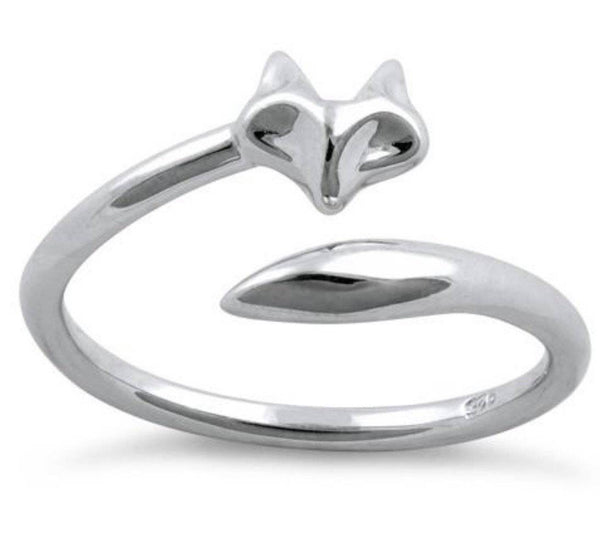 Fox and tail .925 Sterling Silver Ring