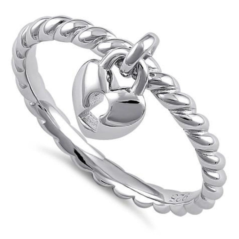 Heart Lock .925 Sterling Silver Ring