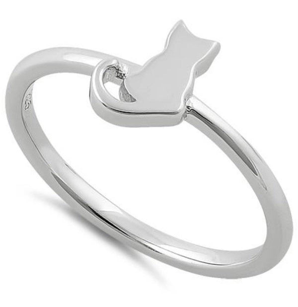 Kitten Sterling .925 Silver Ring