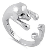 Unisex Puppy Dog .925 Sterling Silver Ring