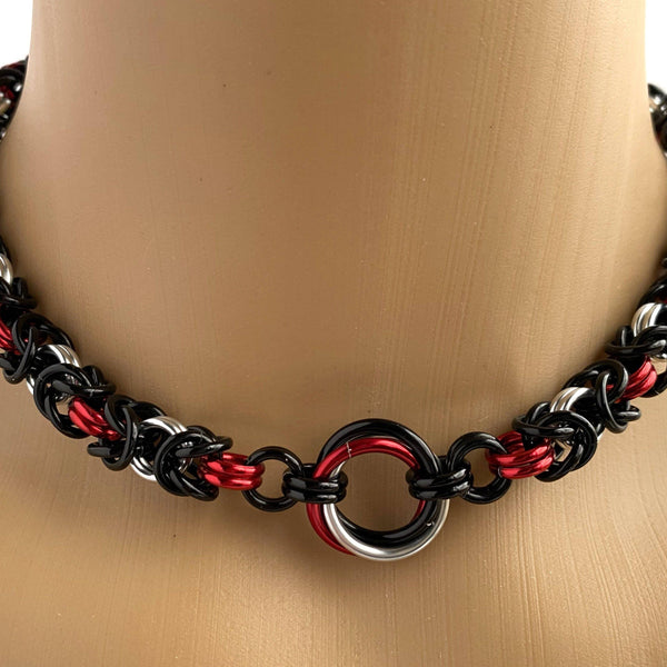 BDSM Choker Necklace Symbol 24-7 Wear Locking – Captive Collars