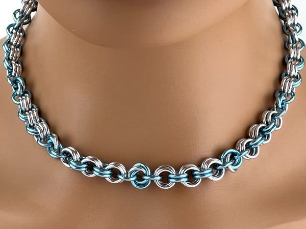 Chainmaille Lovers O Rings Day Collar 24/7 Wear