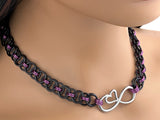 Chainmaille Infinity Heart Day Collar 24/7 Wear