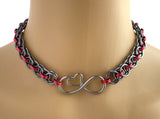 Ready to Ship Chainmaille Infinity Heart