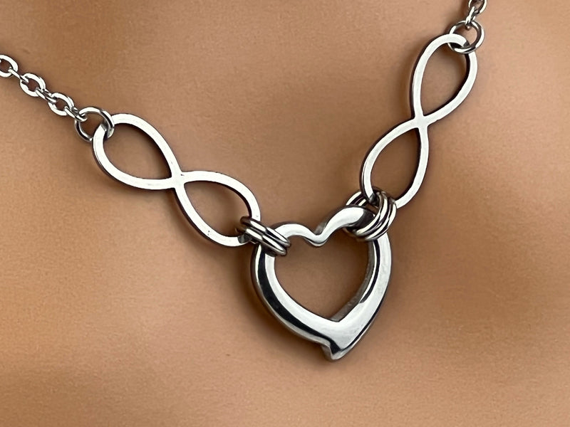Infinity Heart Submissive Day Collar