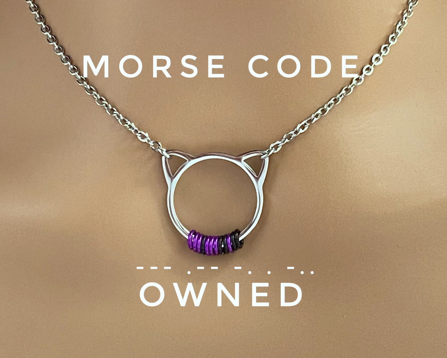 BDSM Morse Code Submissive Collar Handcrafted by Captive Collars