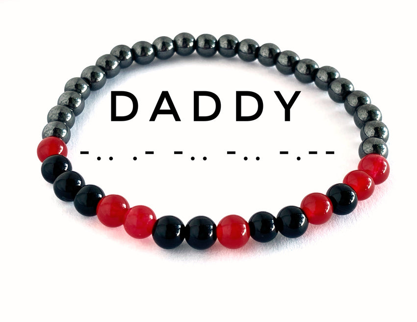 Morse Code Bracelet Set, Owned, Daddy, Baby Girl, Master, Princess