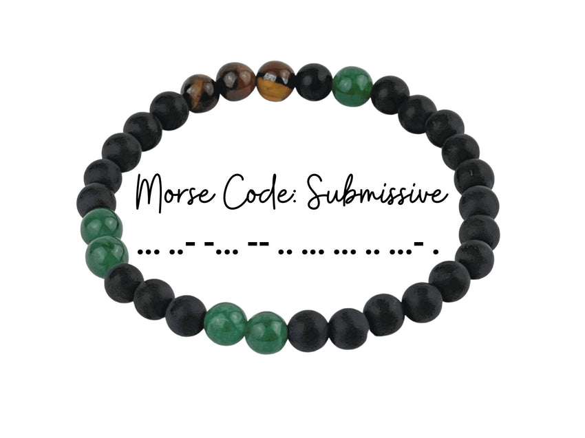 Morse Code Bracelet Set, Daddy, Owned, Submissive, Master