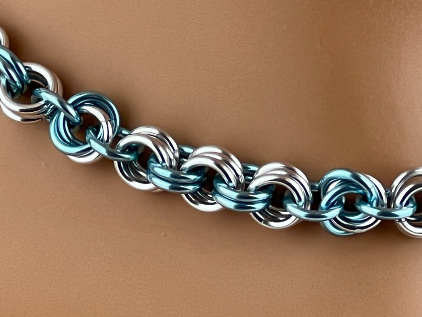 Chainmaille Lovers O Rings Day Collar 24/7 Wear