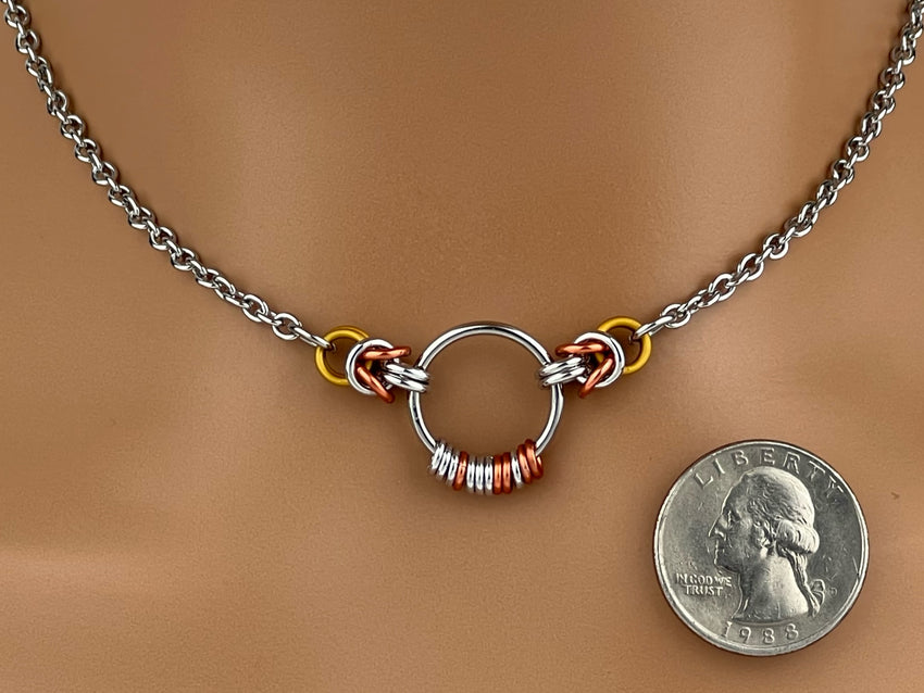 Morse Code BDSM O Ring Chainmaille