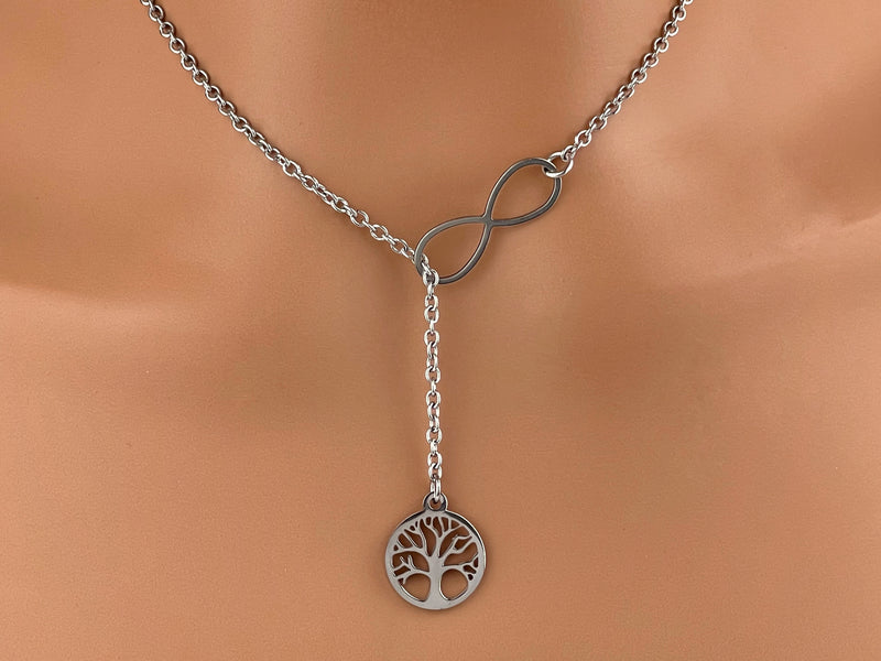 Infinity with Tree of Life - 24/7 Wear Locking Options
