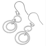 Sterling Silver Beaded O Ring Earrings