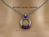 Custom Morse Code O Ring, Locking Option - 24/7 Wear