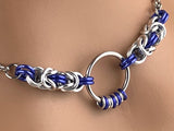 Custom Morse Code O Ring, Chainmaille Accent Locking Option - 24/7 Wear