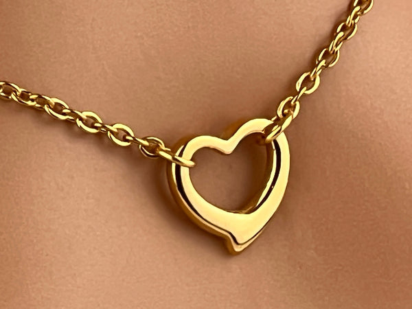 Heart Necklace Gold