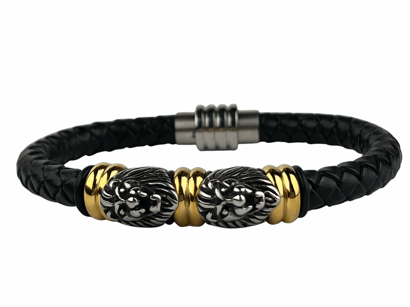 Leather Lion Men's Bracelet, Master Owner Bracelet