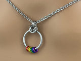 LGBTQ+ Pride Circle with Micro Rainbow Locking Options - 24/7 Wear