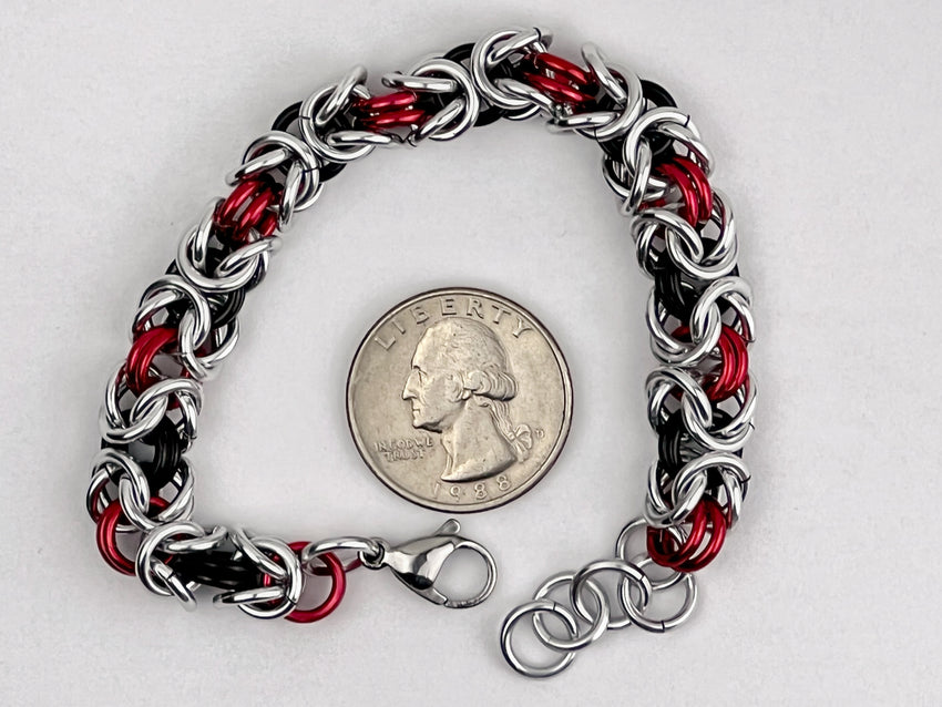 7" with 1" Extender Chainmaille Bracelet Day Collar 24/7 Wear
