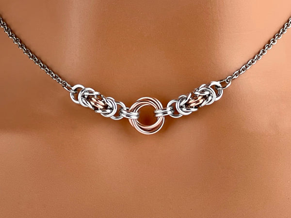 Rose Gold Silver Chainmail