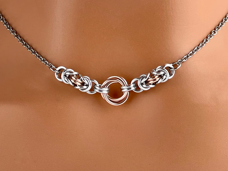 Rose Gold Silver Chainmail