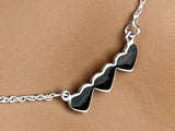Sterling Silver Heart Necklace and Morse Code Owned Loved Bracelet