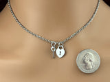 Heart Lock and Key Collar
