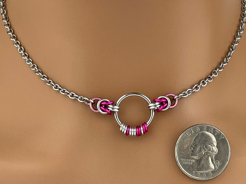 Morse Code BDSM O Ring Chainmaille Custom