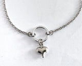 Anklet or Bracelet, O Ring w/ Heart