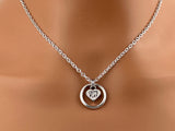 Sterling silver O Ring with Heart