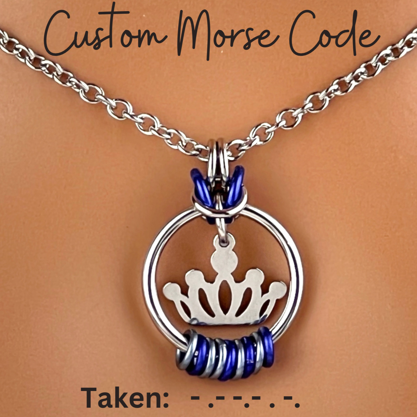 BDSM Morse Code Submissive Collar Handcrafted by Captive Collars