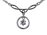 Sterling Silver CZ Stone, Celtic Knot, Locking Options, 24-7 Wear