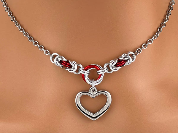 Chainmaille Lovers O Knot Heart