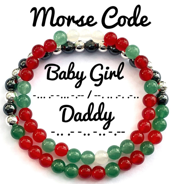 Special Edition- Holiday Morse Code Couples Kinkmas Bracelets