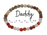 Morse Code Bracelet Set, Daddy, Baby girl
