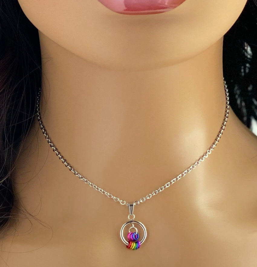 Bisexual LGBTQ Rainbow Necklace – Non-Tarnishing, One-of-a-Kind