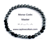 Morse Code Bracelet Set, Daddy, Master, Sir, Baby Girl