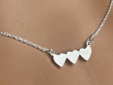 Sterling Silver Heart Necklace and Morse Code Owned Loved Bracelet