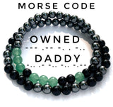 Morse Code Bracelet Set, Owned, Daddy