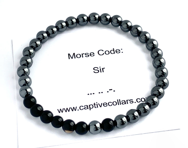 Morse Code Bracelet Set, Daddy, Master, Sir, Angel